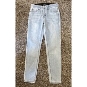 Curve Appeal Jeans Womens 4/27 Light Wash Blue Denim Tapered